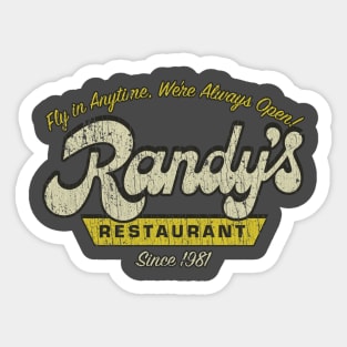 Randy’s Restaurant 1981 Sticker